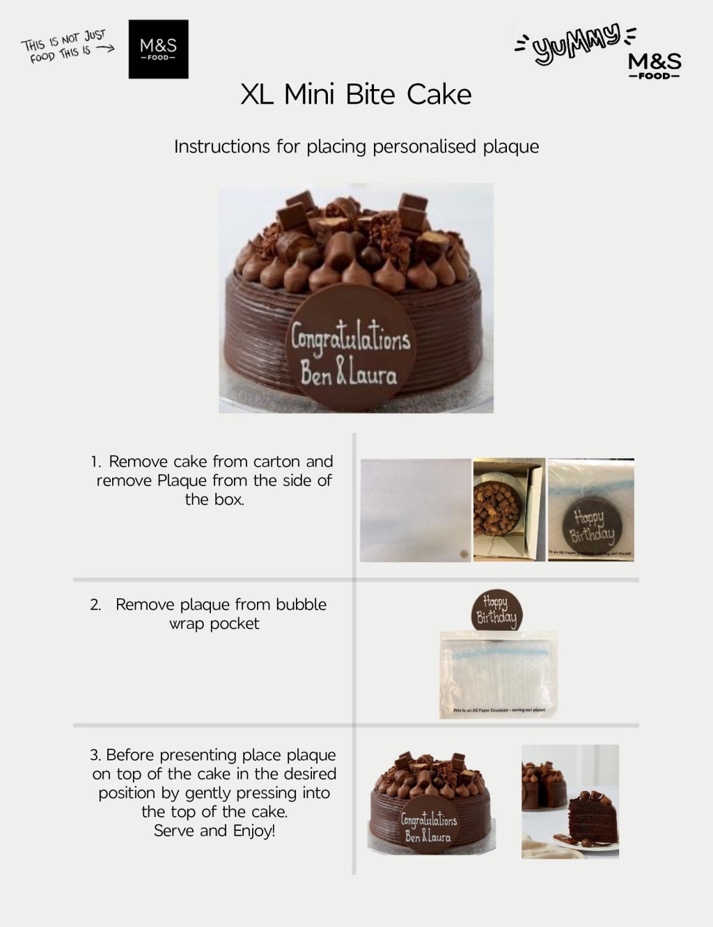Personalised Extra Large Mini Bite Cake (Serves 24) 7 of 8