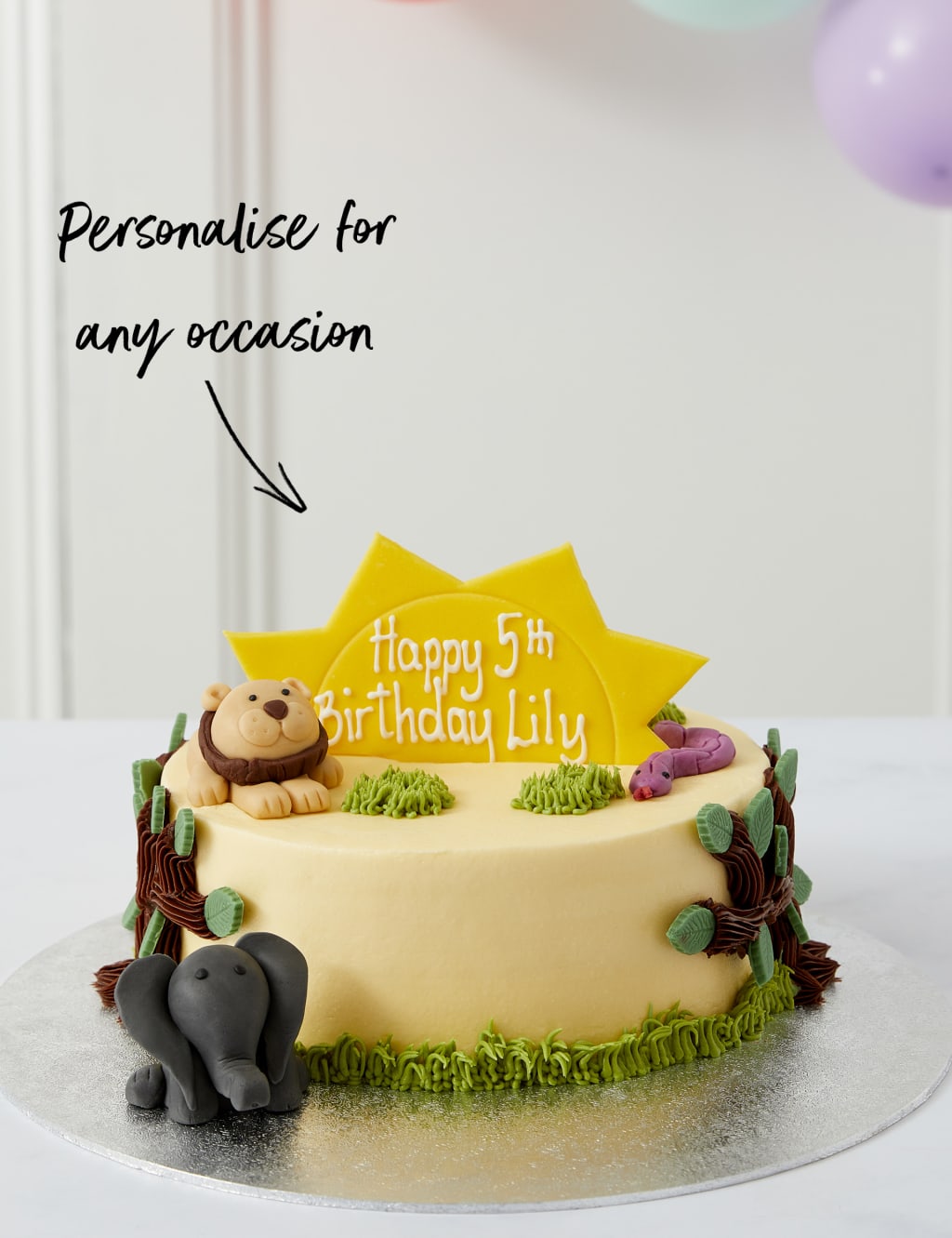 Personalised Safari Cake (Serves 20) 3 of 7