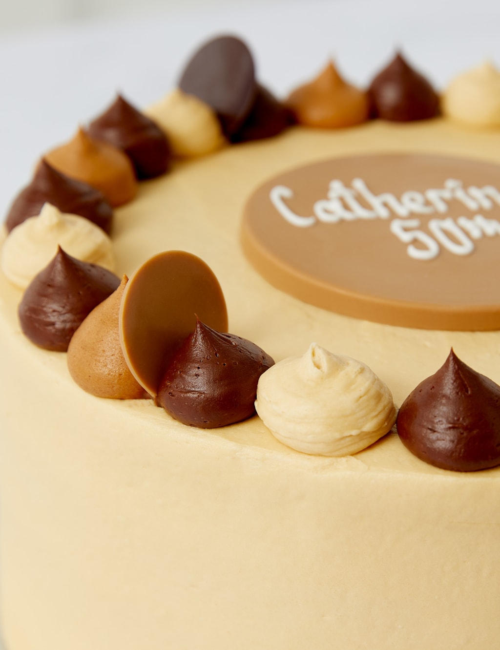 Personalised Extra Large Chocolate & Caramel Cake (Serves 24) 6 of 7