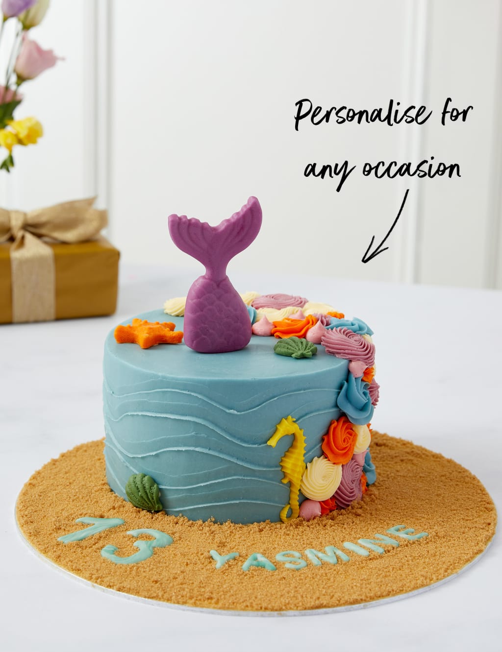 Personalised Under the Sea Mermaid Cake (Serves 20) 4 of 8