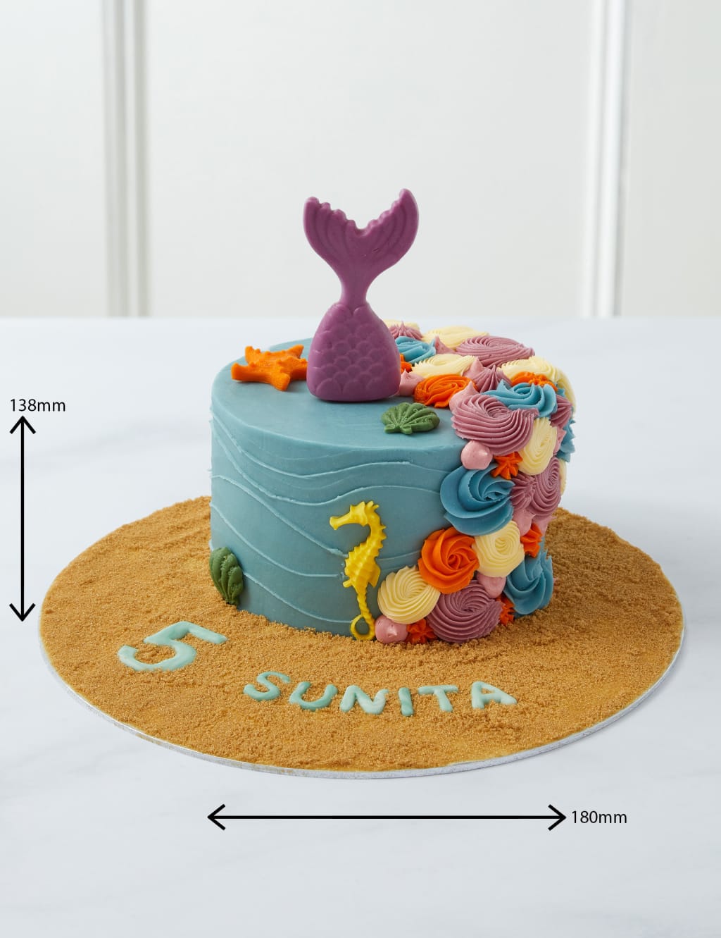 Personalised Under the Sea Mermaid Cake (Serves 20) 5 of 8