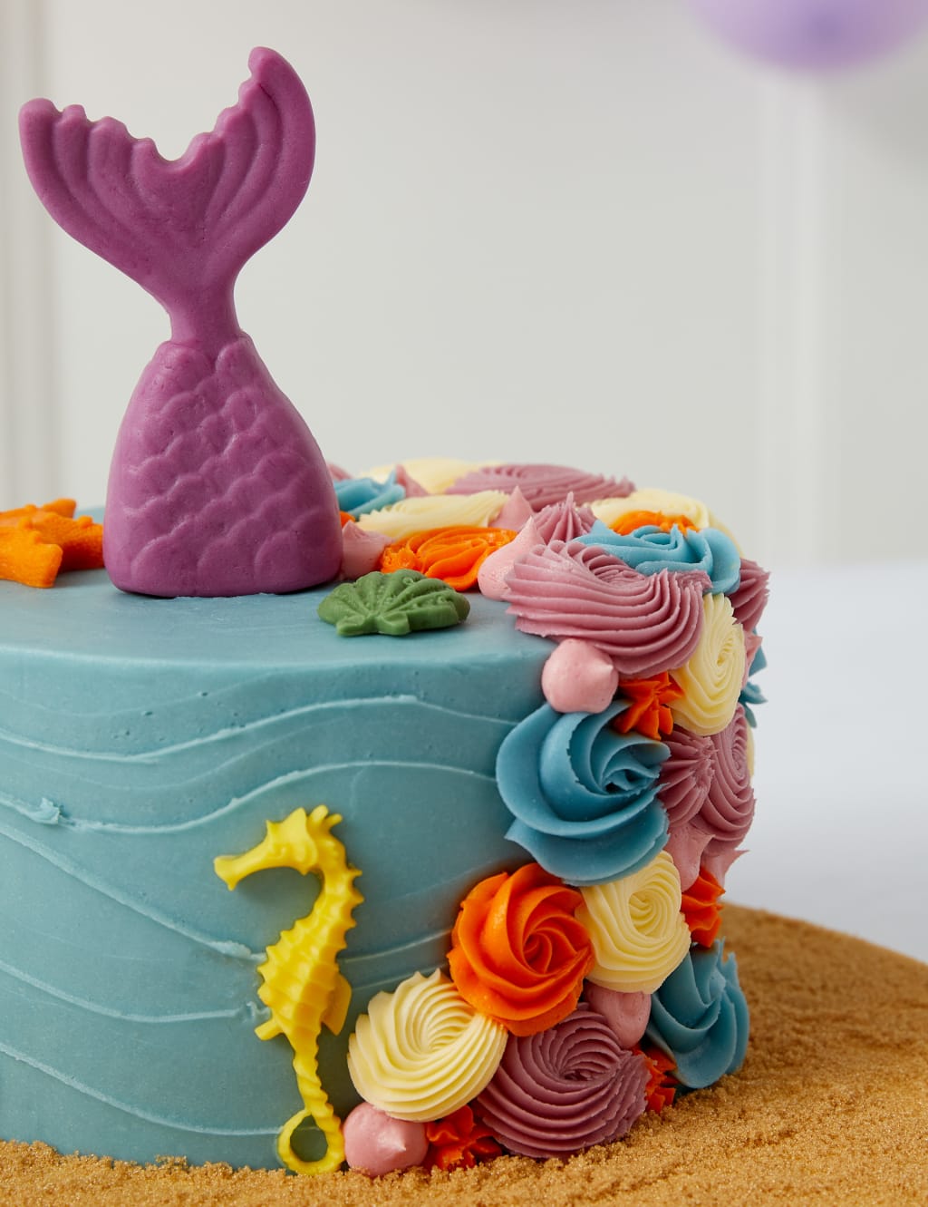 Personalised Under the Sea Mermaid Cake (Serves 20) 6 of 8