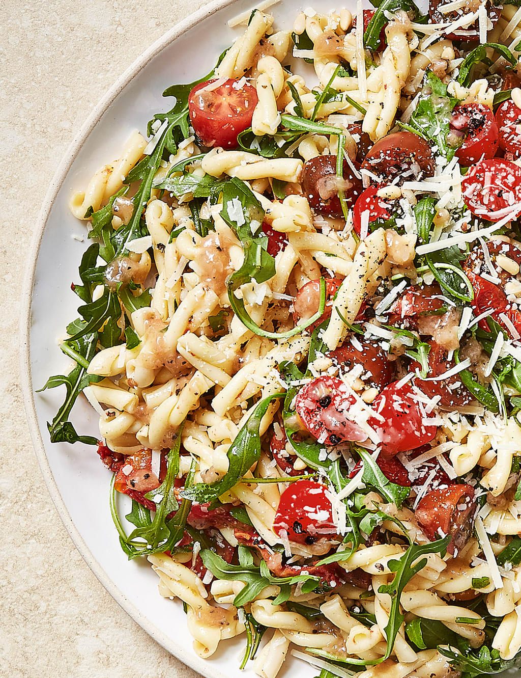 From The Deli - Italian Style Pasta Salad with Tomato, Rocket, Vegetarian Pecorino (Serves 8) 2 of 6
