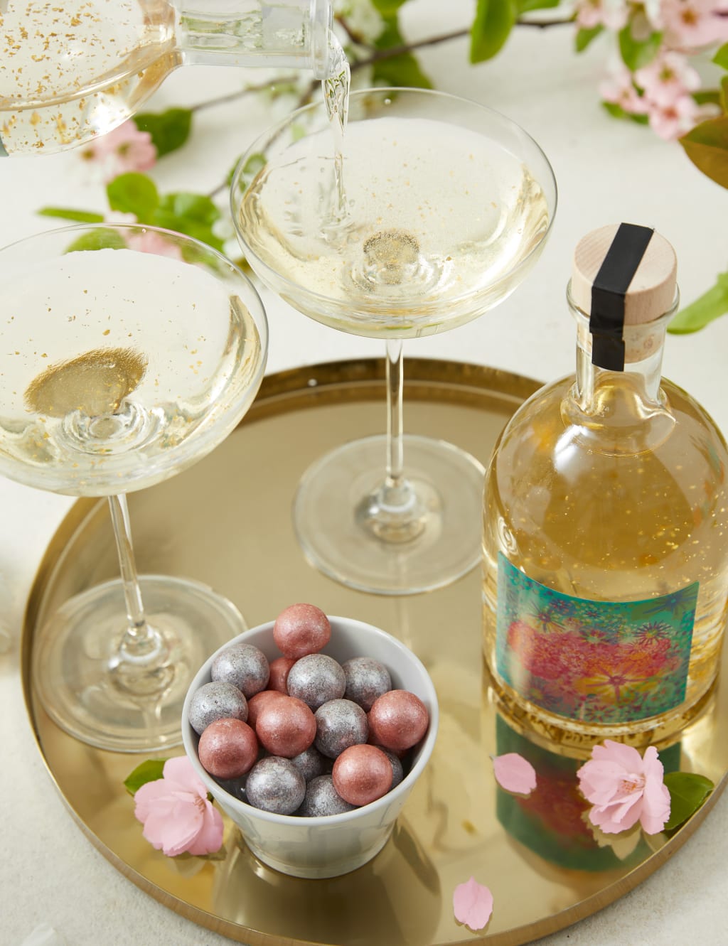 Cherry Blossom Glitter Gin Globe & Gin Truffles 2 of 3