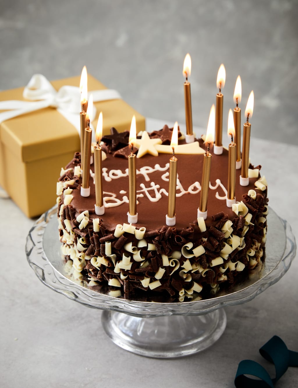 Chocolate Cake with Candles 1 of 4