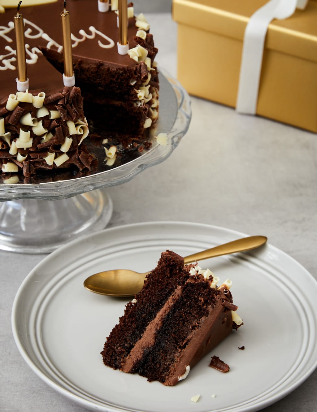 Chocolate Cake with Candles 3 of 4