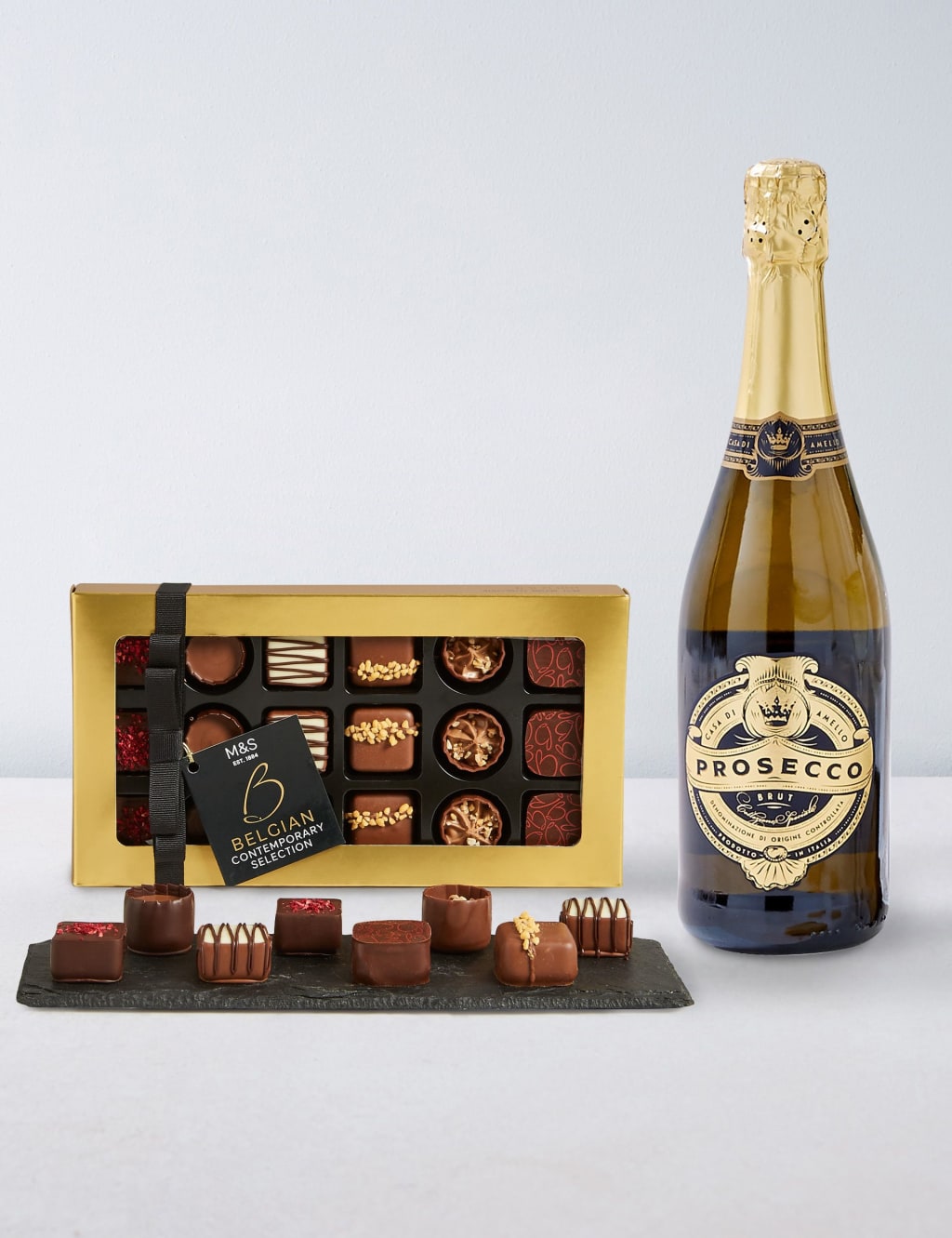 Prosecco & Belgian Contemporary Collection Chocolates 1 of 2