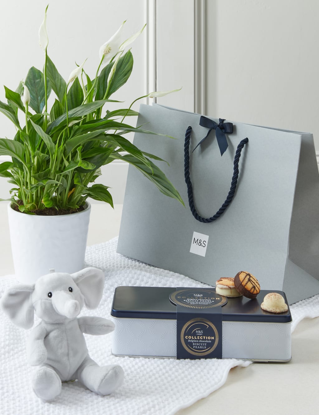 A Bundle of Joy New Baby Peace Lily Gift 1 of 3