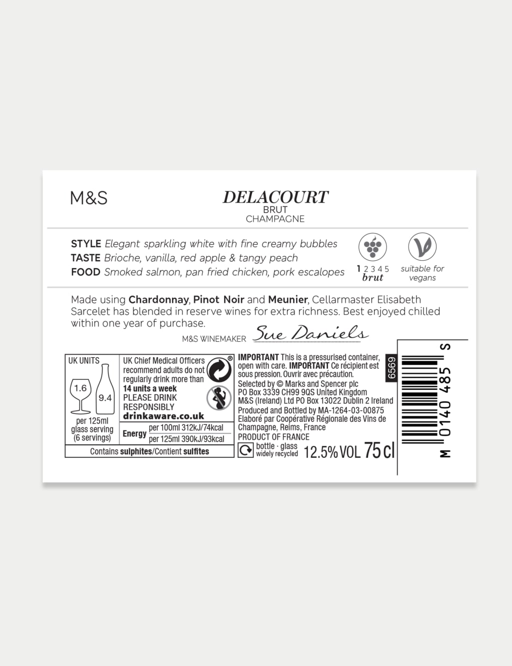 Delacourt Champagne & Glasses Gift 5 of 5