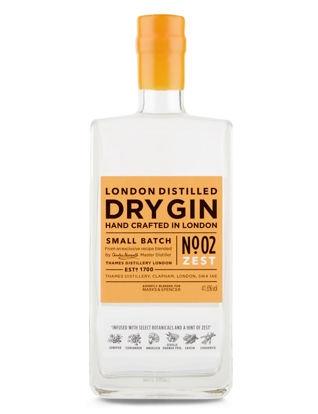 No 02 Zest Gin - Single Bottle 1 of 1
