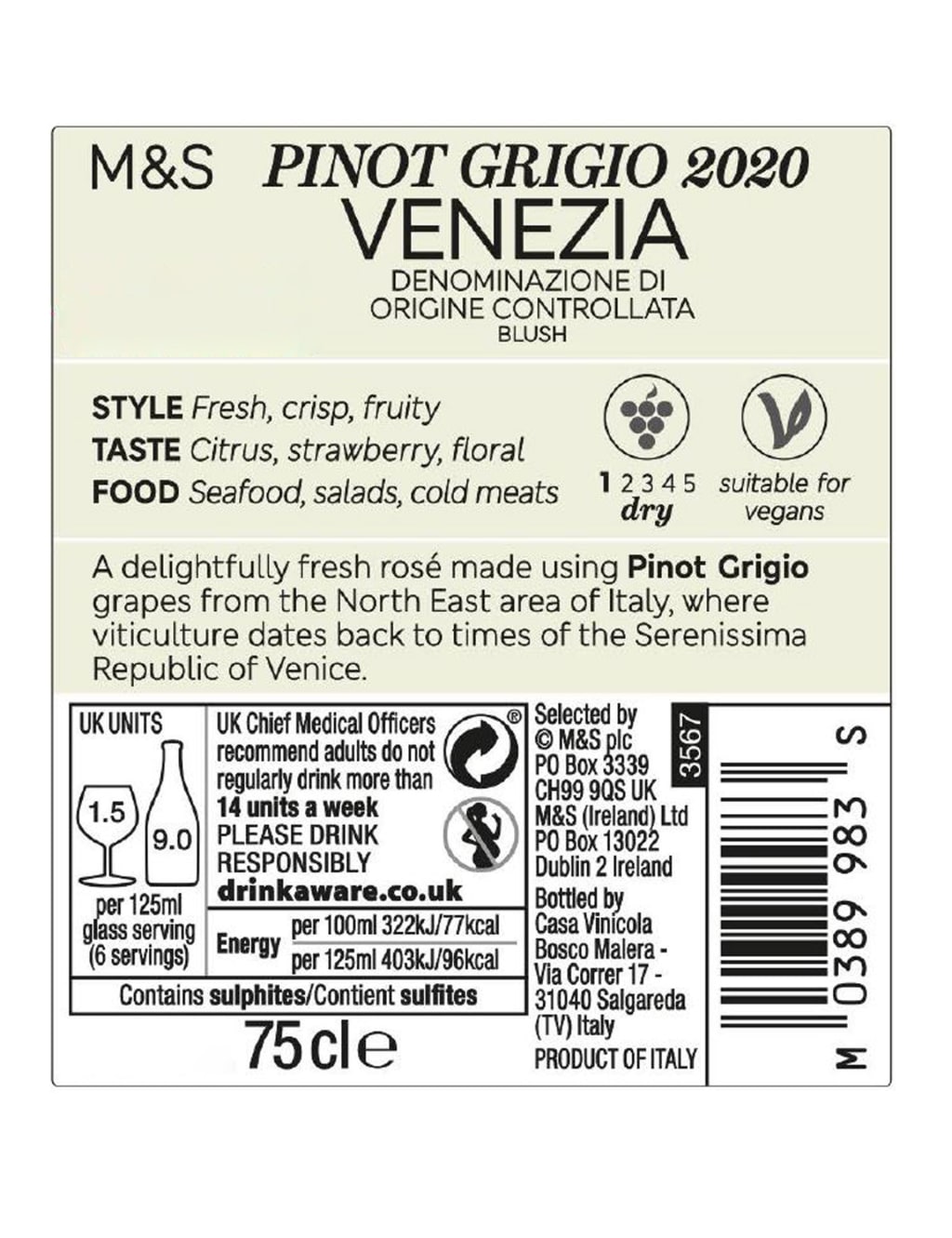 Conti Priuli Veneto Blush - Case of 6 2 of 2