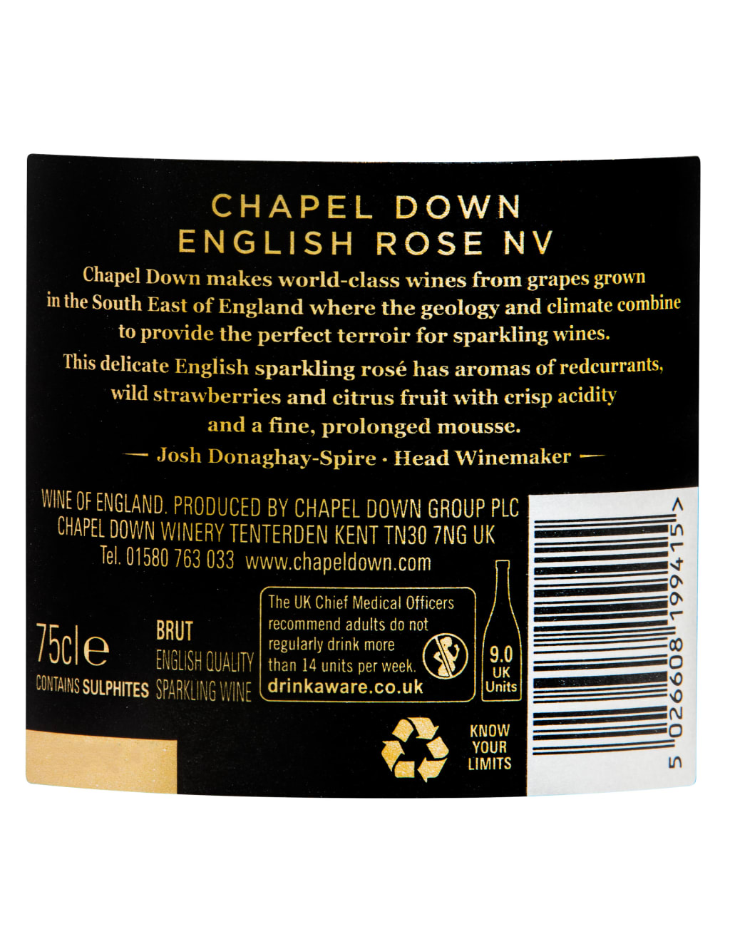 Chapel Down English Sparkling Rosé Brut - Case of 6 3 of 4