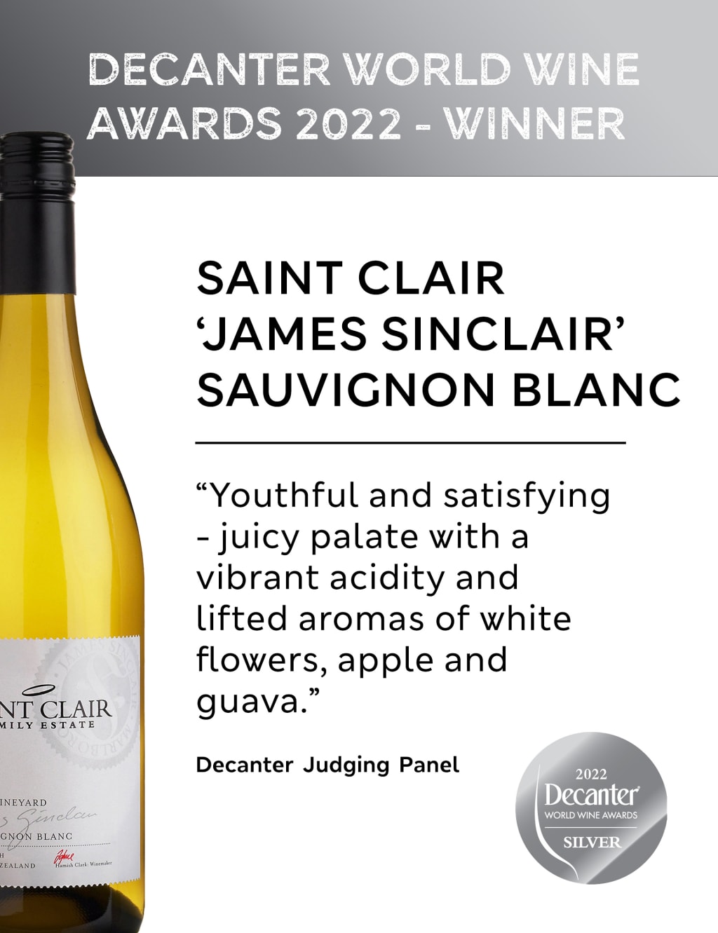 Saint Clair ‘James Sinclair’ Sauvignon Blanc - Case of 6 2 of 2