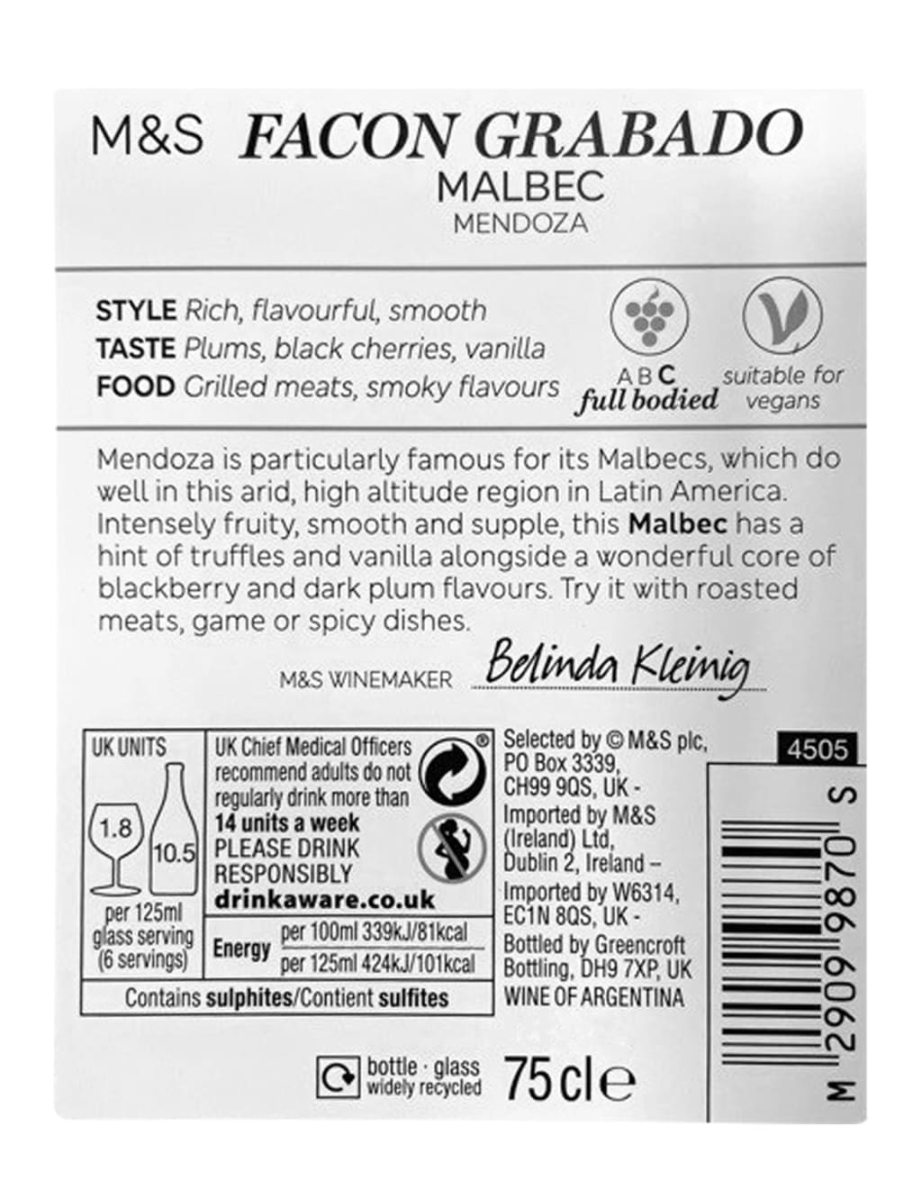 Facon Grabado Malbec - Case of 6 3 of 3