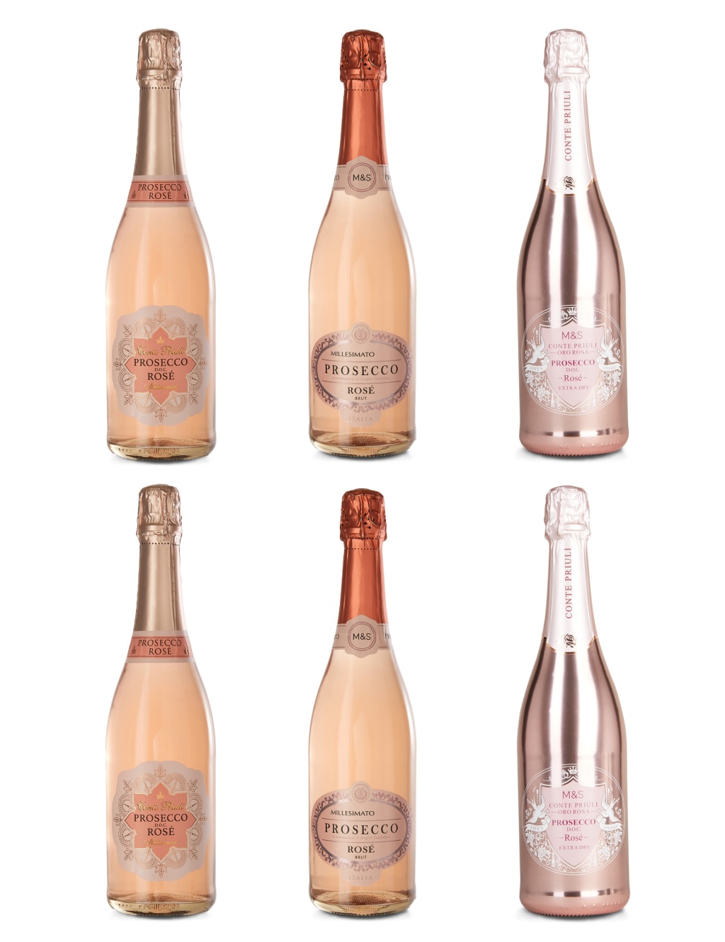Prosecco Rosé Mixed Case - Case of 6 1 of 2