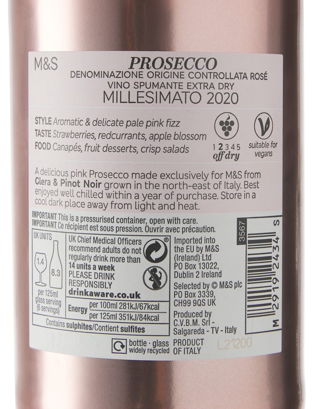Christmas Limited Edition Conte Priuli Oro Rosa Prosecco Rosé - Case of 6 3 of 3