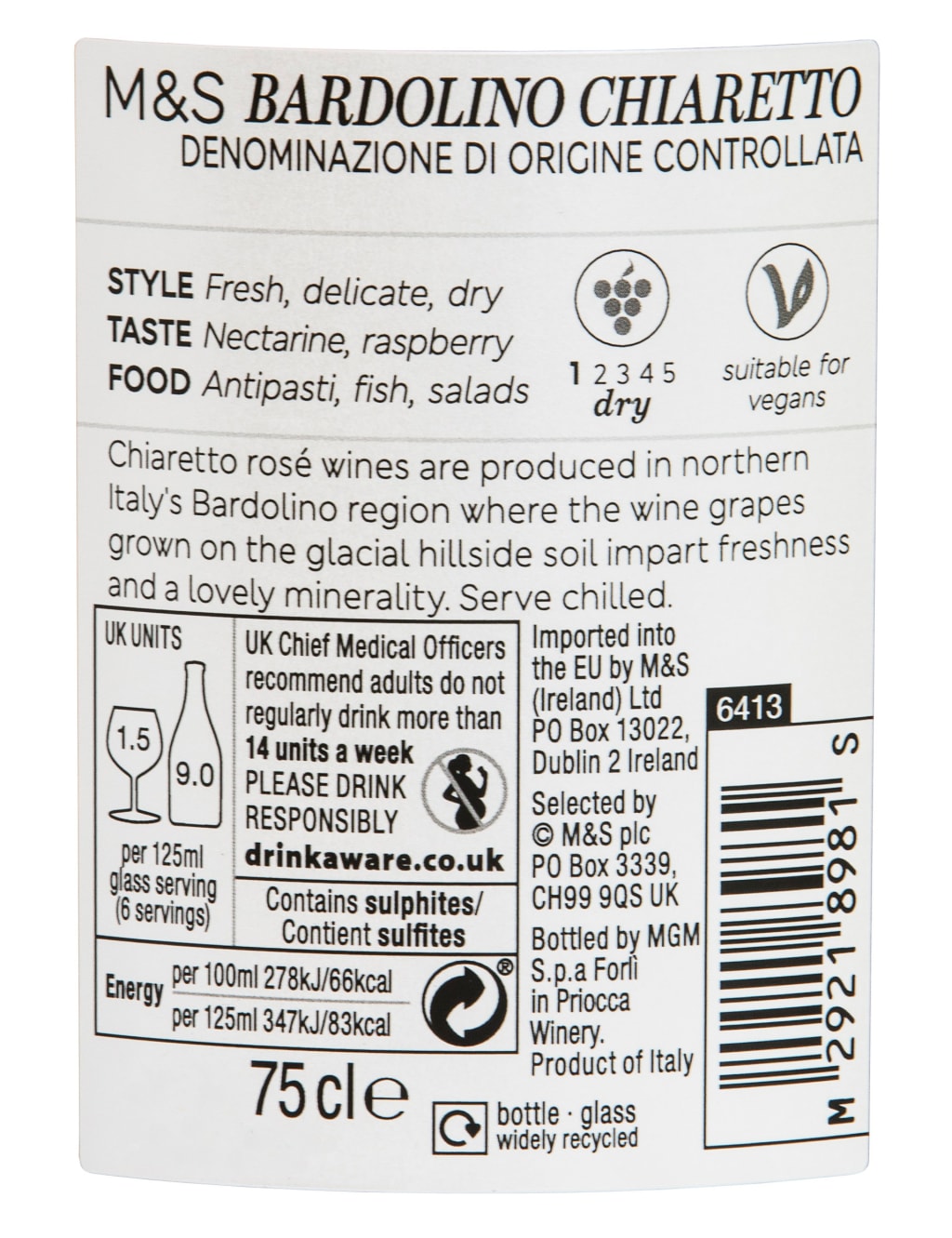 Bardolino Chiaretto Rosé - Case of 6 2 of 2