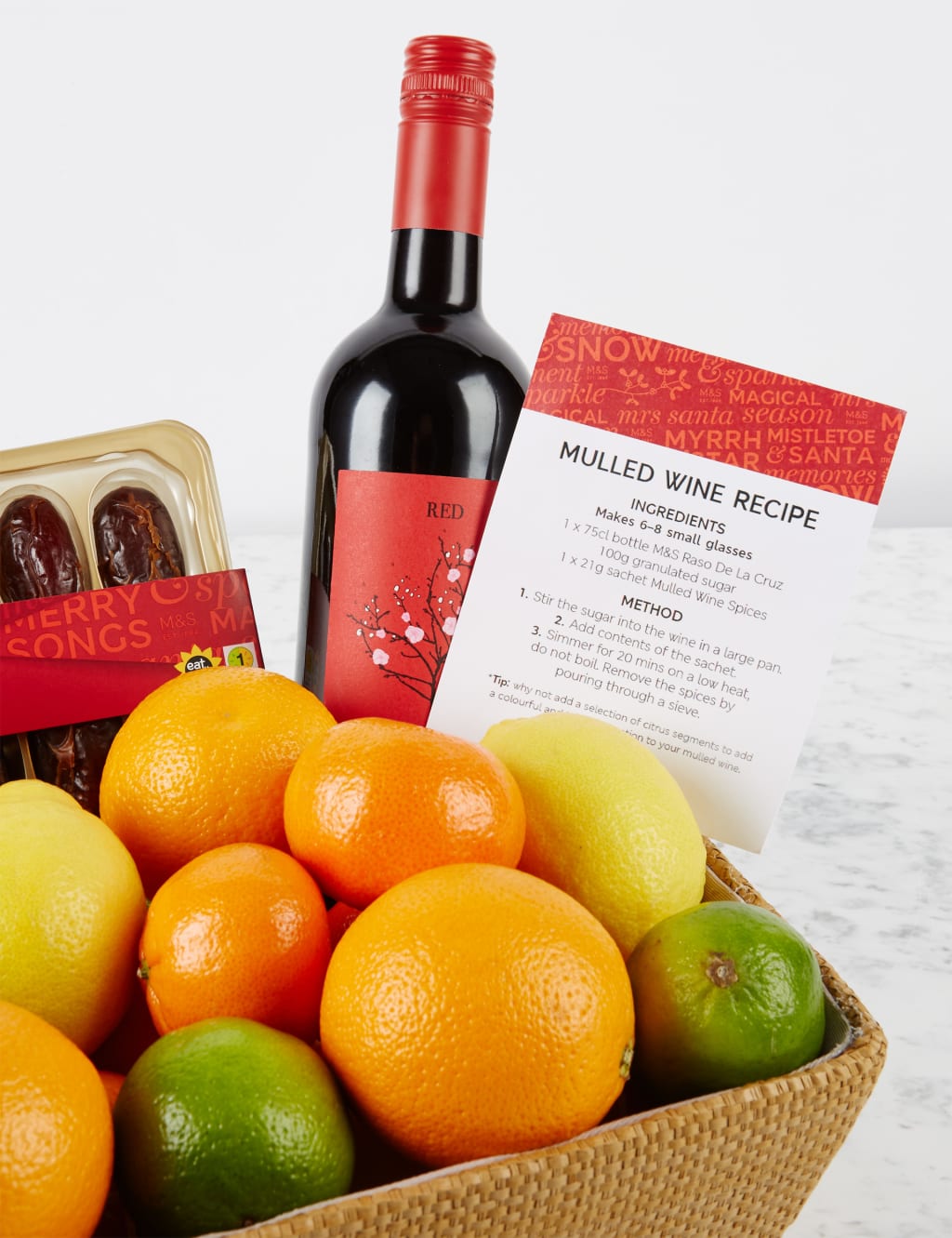 Christmas Mulled Wine & Fruit Hamper 2 of 5