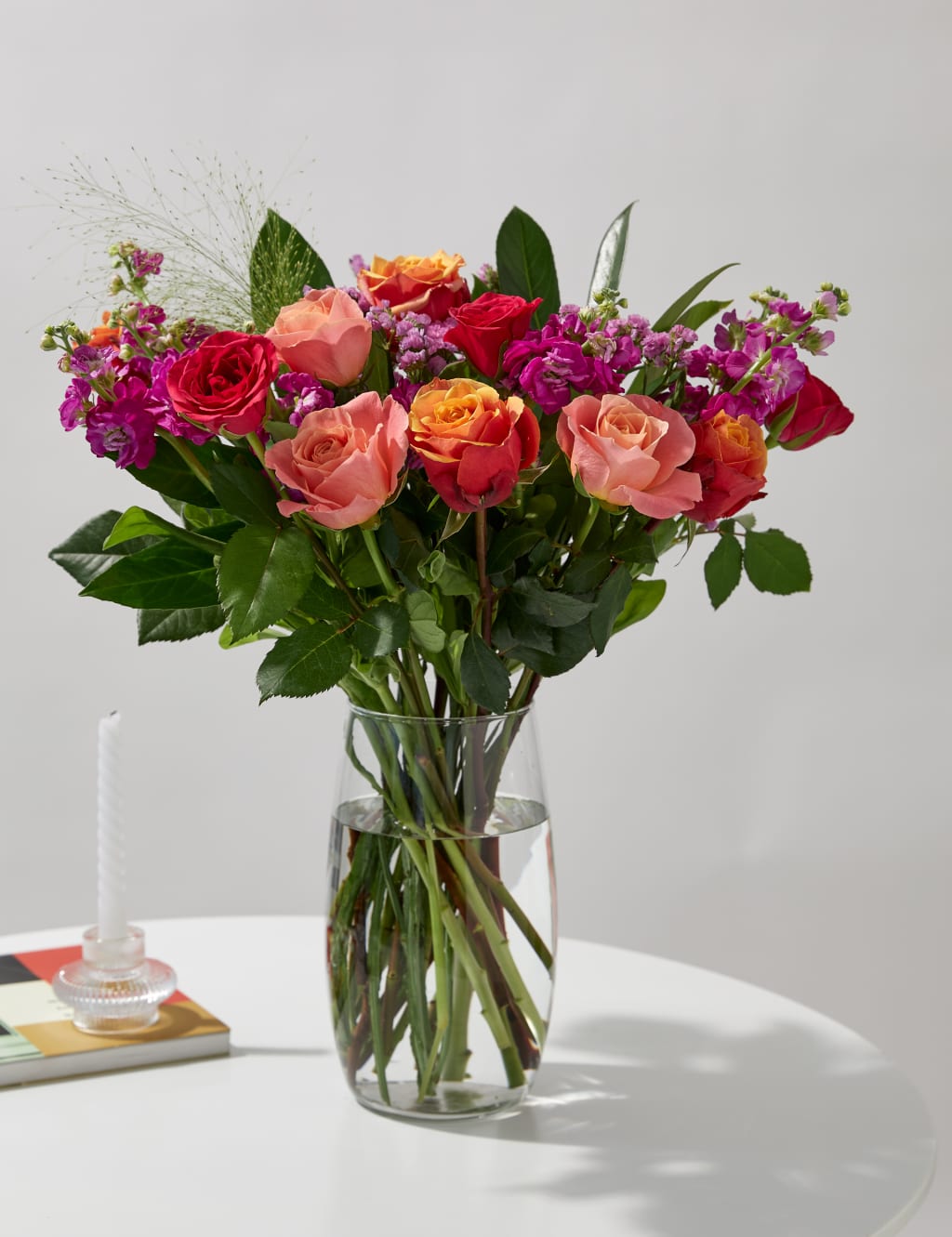 Rose, Statice & Spray Stock Bright Bouquet 1 of 5