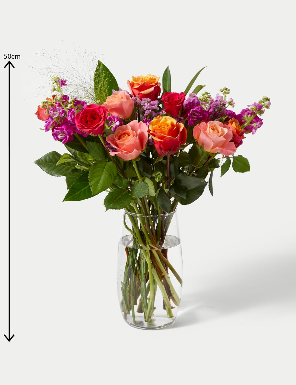 Rose, Statice & Spray Stock Bright Bouquet 5 of 5