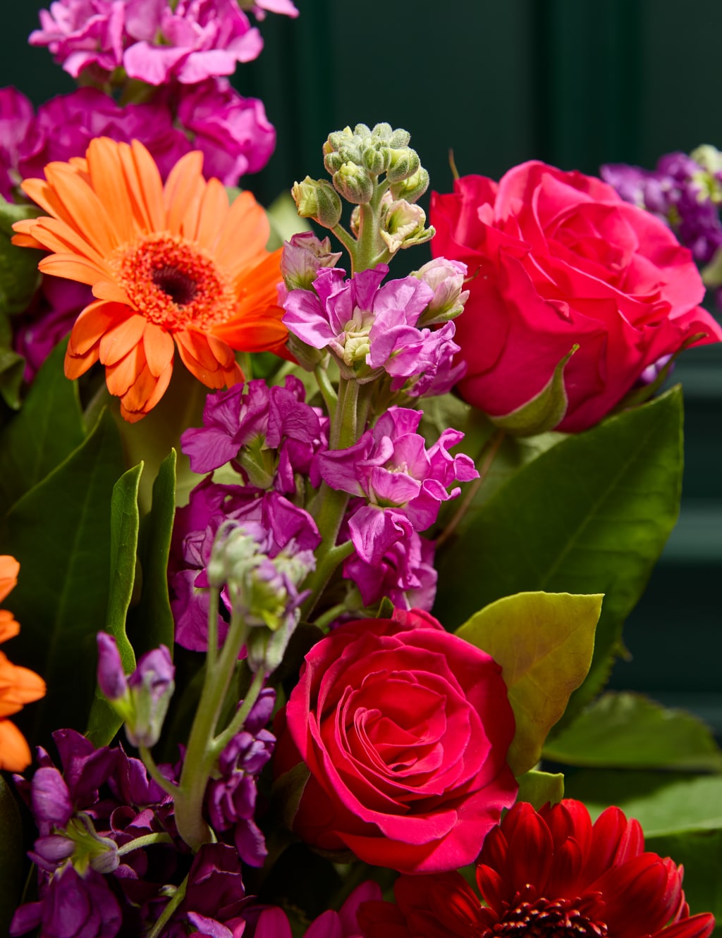Bright Rose, Germini & Stocks Bouquet 3 of 6