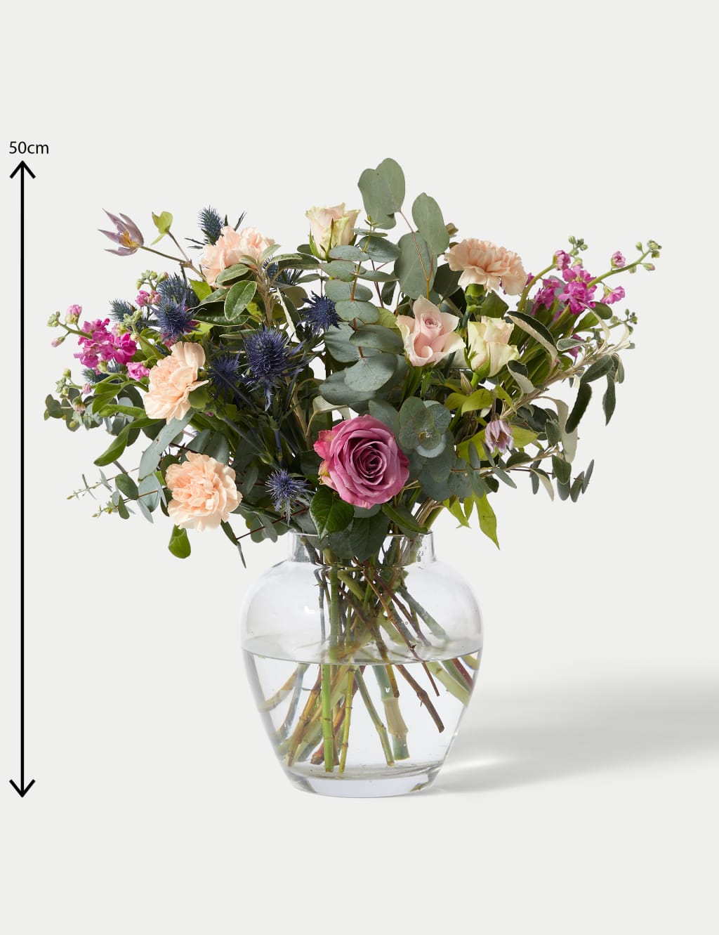 Rose, Carnation & Eucalyptus Bouquet 5 of 5
