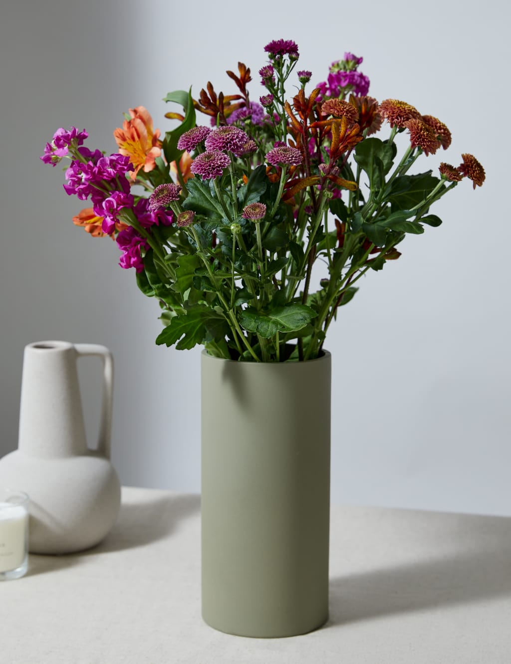 Alstroemeria, Stocks & Santini Chrysanthemum Bright Bouquet 1 of 5