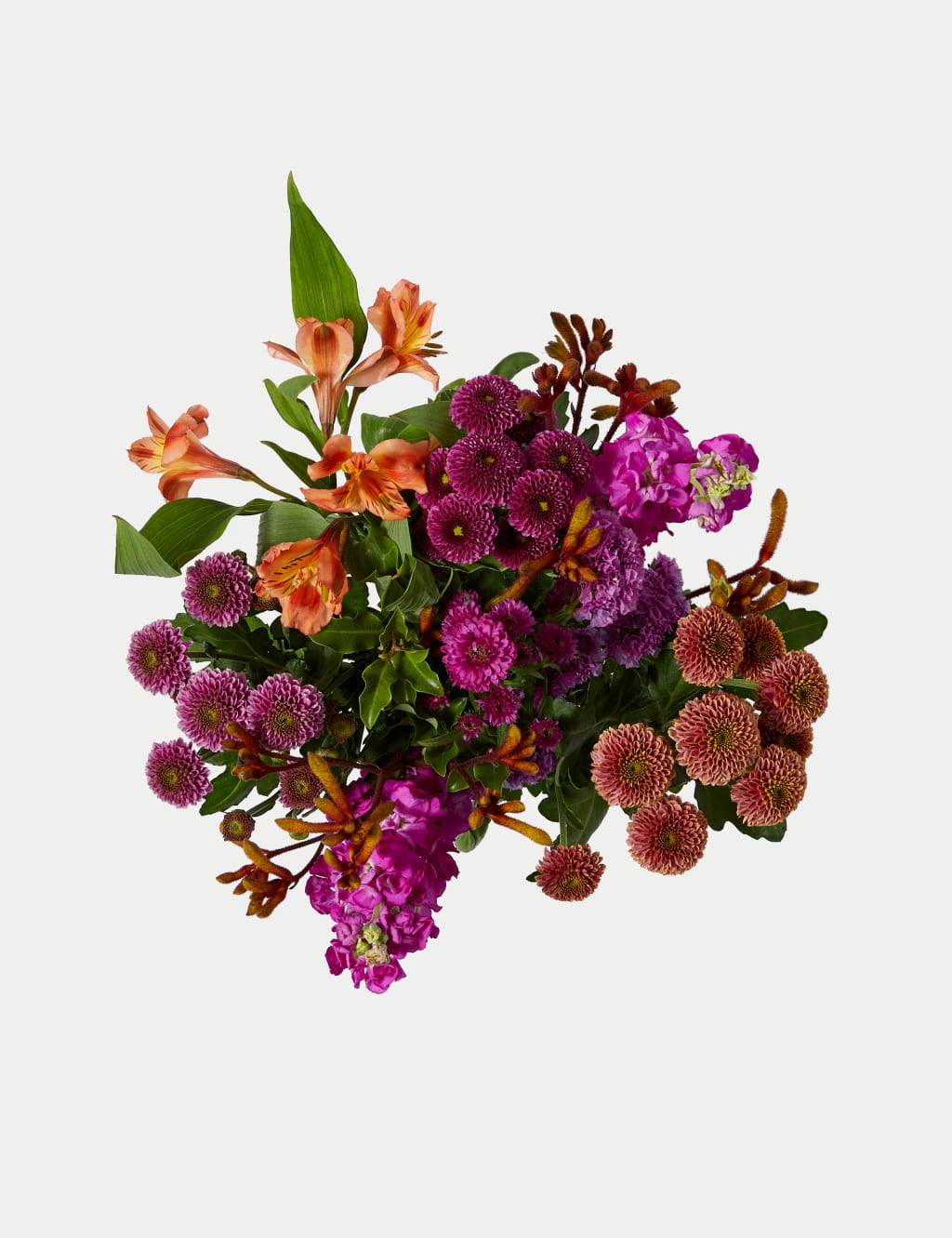 Alstroemeria, Stocks & Santini Chrysanthemum Bright Bouquet 2 of 5