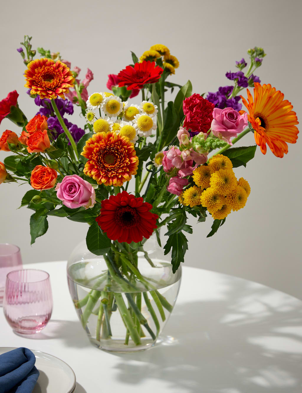 Gerbera, Carnation & Rose Bright Bouquet 1 of 5