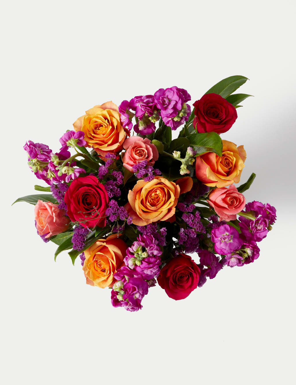 Rose, Statice & Spray Stock Bright Bouquet with Swiss Chocolates 2 of 6