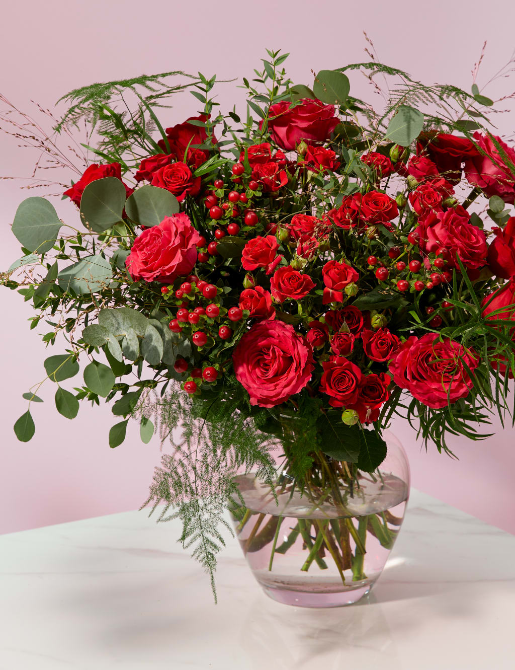 Valentine's Rose & Eucalyptus Bouquet 1 of 6