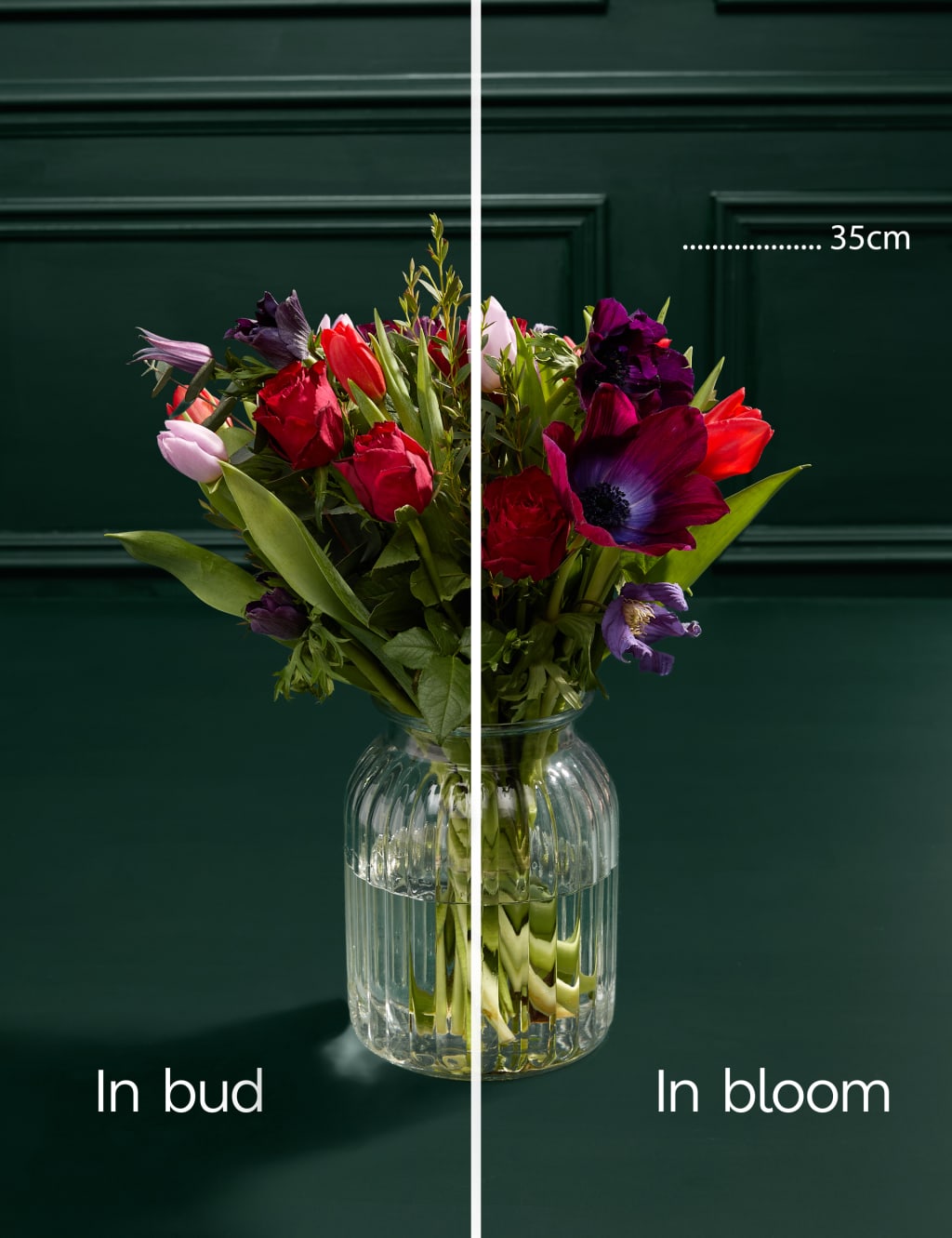 Valentine's Roses, Tulips & Anemones Bouquet in Vase 5 of 8