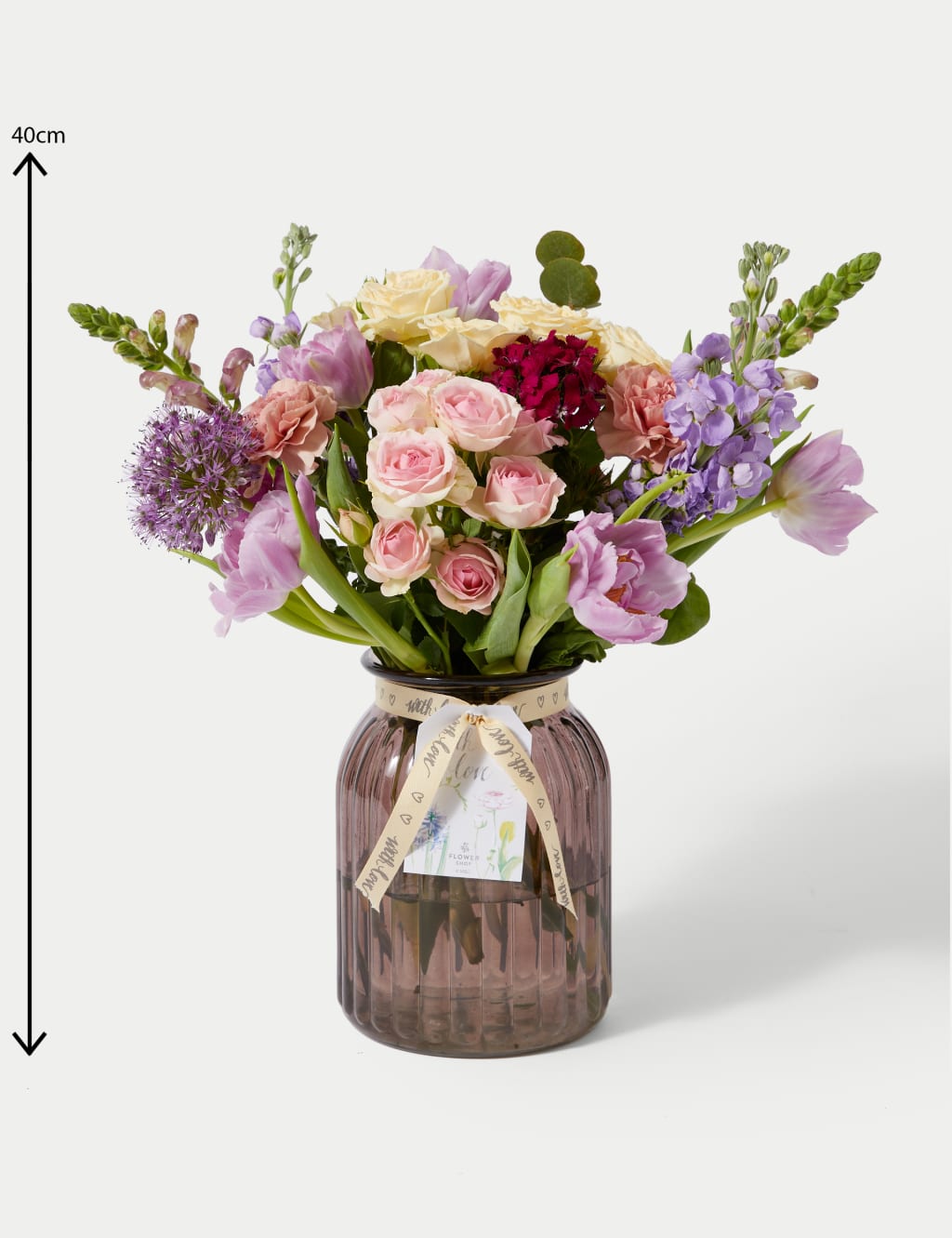 Mother's Day Rose & Stocks Bouquet With Vase 6 of 6