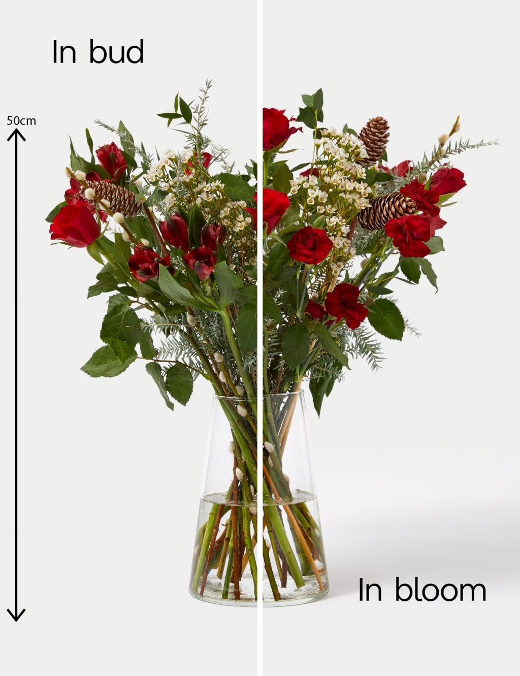 Festive Red Rose & Spray Carnation Bouquet with Chocolates 6 of 6