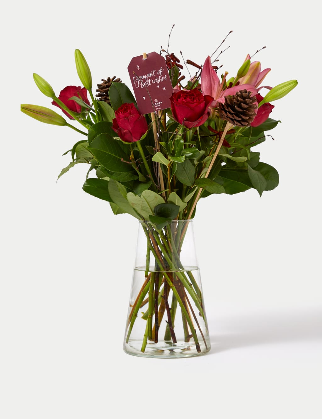 Festive Rose & Lily Bouquet 3 of 5