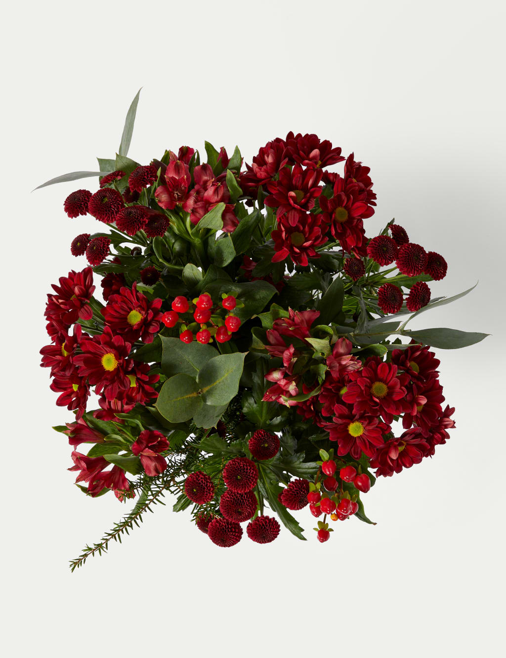 Festive Red Chrysanthemum & Alstroemeria Bouquet 2 of 5