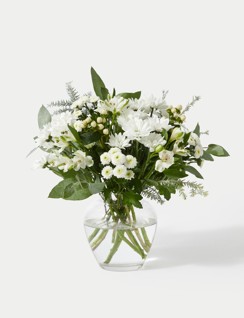 Festive White Chrysanthemum & Alstroemeria Bouquet 3 of 5