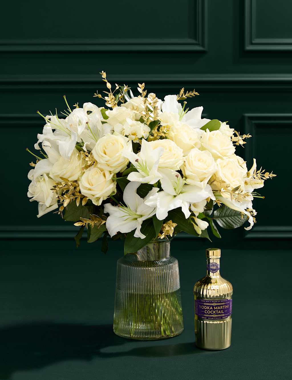 The Dame Joan Collins Bouquet with Vodka Martini Cocktail 1 of 13