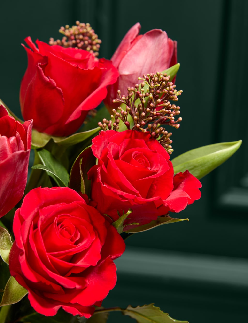 Red Rose & Tulip Bouquet with Collection Seasons Tweetings 3 of 5