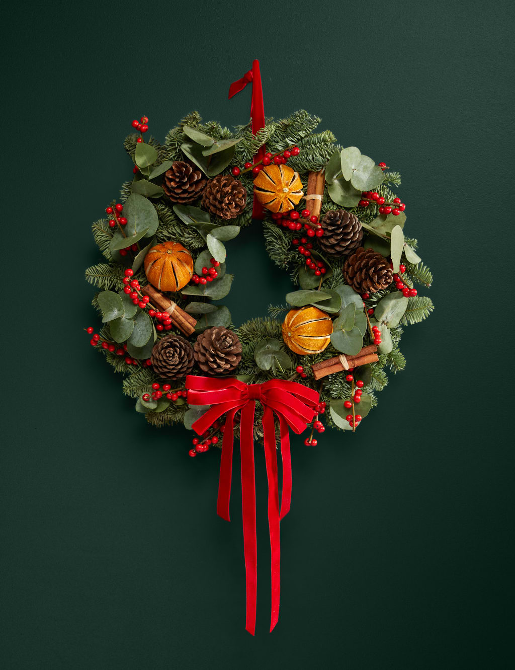 Natural Festive Red Wreath 3 of 3