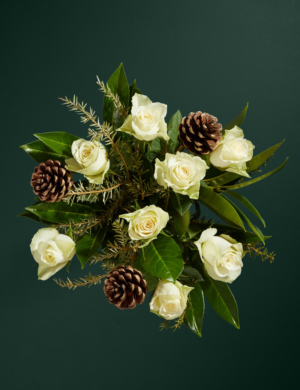 White Christmas Rose & Pinecone 2 of 4