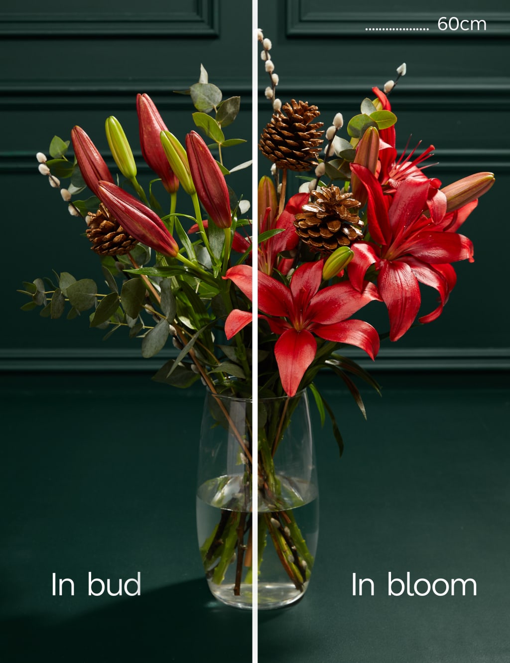 Festive Red Lily Bouquet 5 of 5