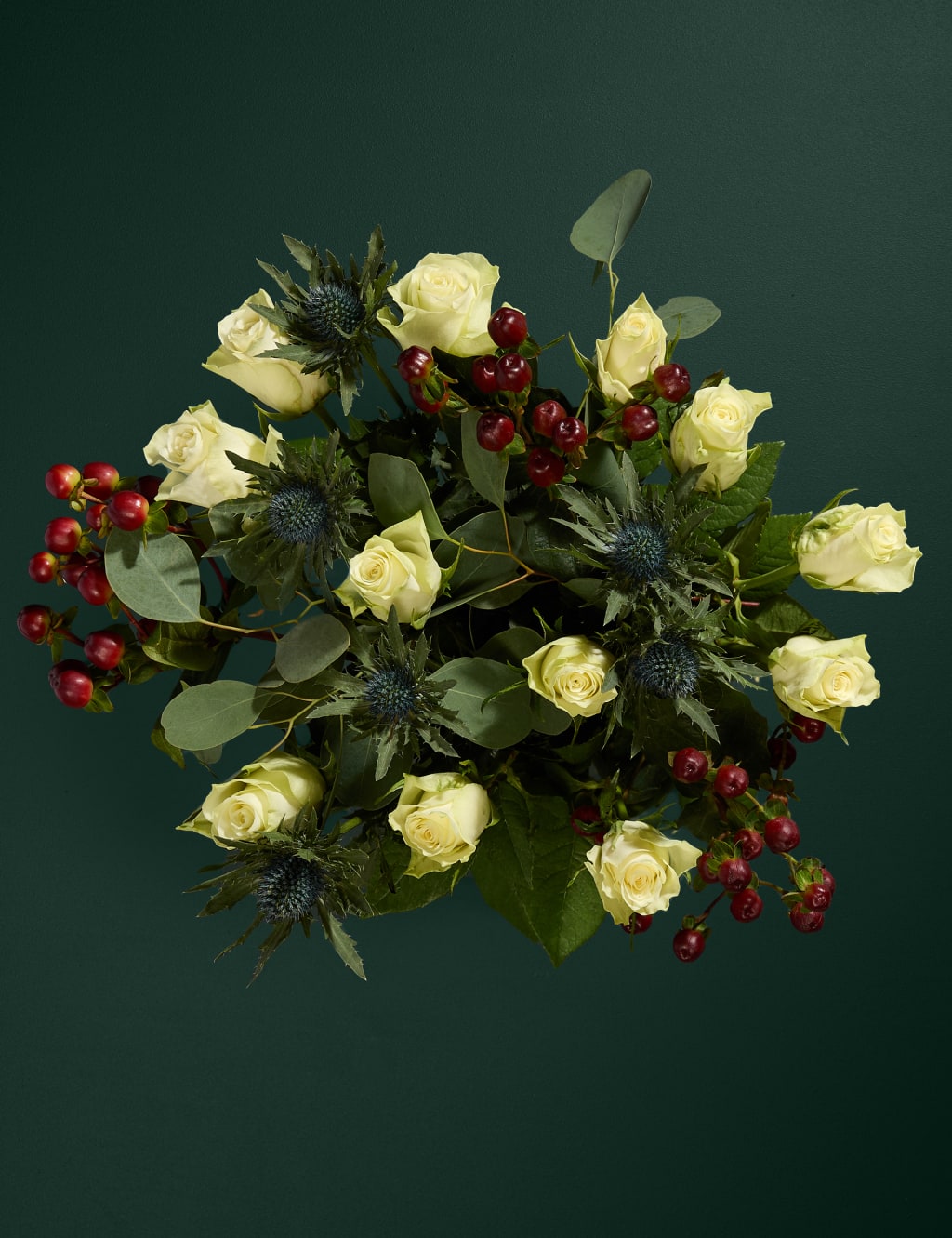 Festive White Rose Bouquet 2 of 3