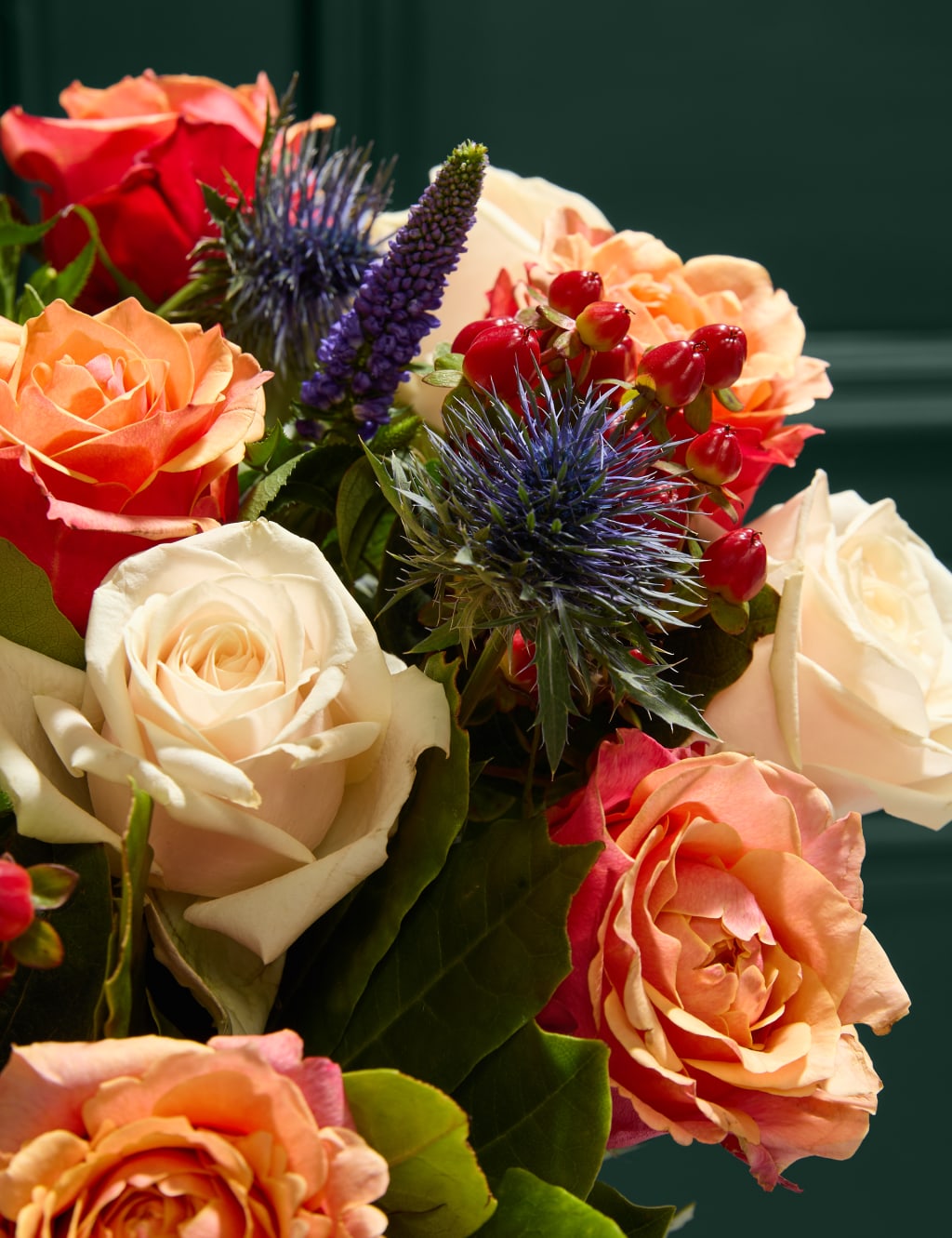 Orange & Cream Rose Bouquet 3 of 6