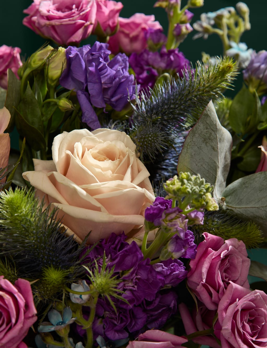 Rose, Lisianthus & Tweedia Bouquet 3 of 6