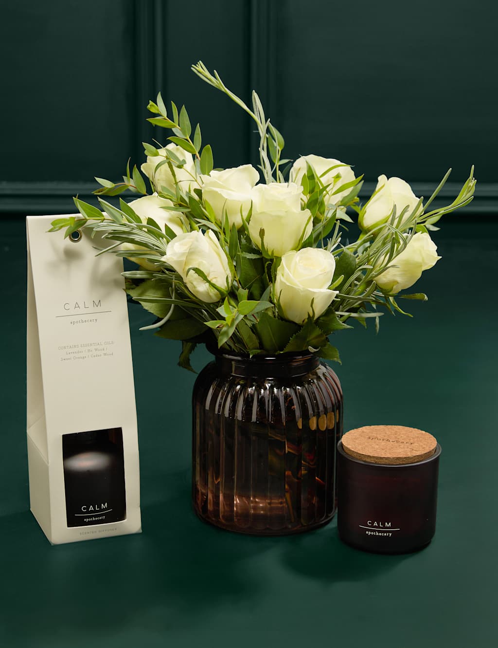 Mother's Day Calming Bouquet in Vase with Candle & Diffuser 1 of 9