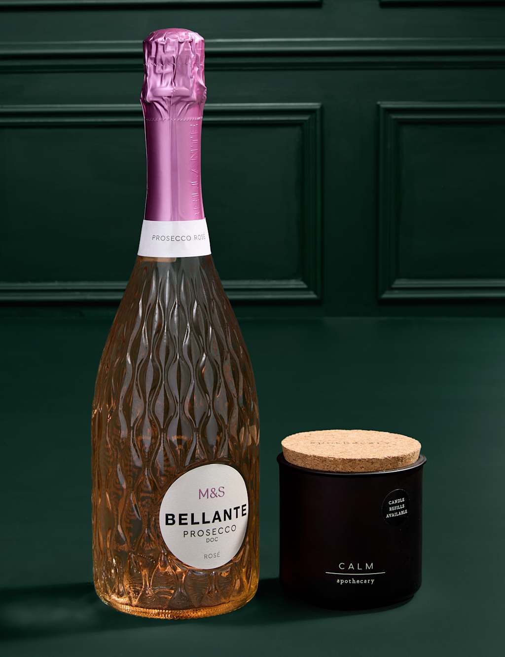 Pink Rose in Ceramic Pot with Prosecco & Scented Candle 4 of 8