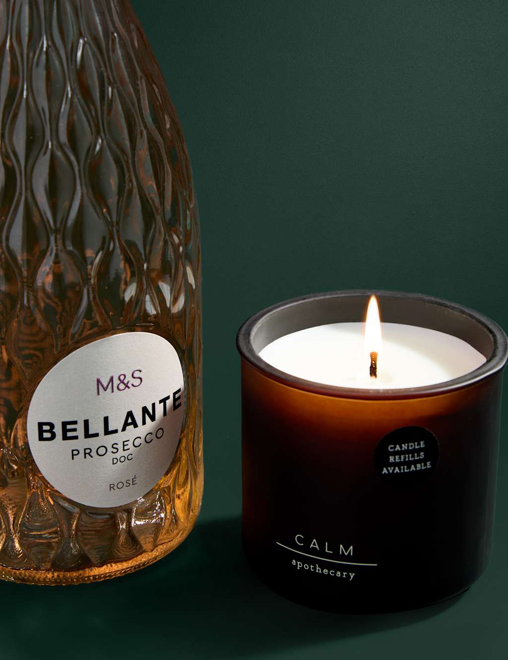 Pink Rose in Ceramic Pot with Prosecco & Scented Candle 5 of 8