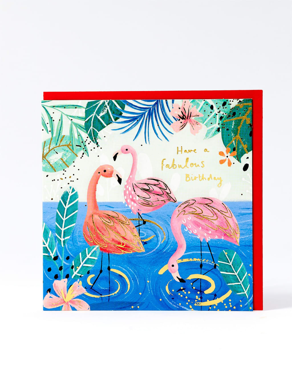 Contemporary Fabulous Flamingo Birthday Card 1 of 3