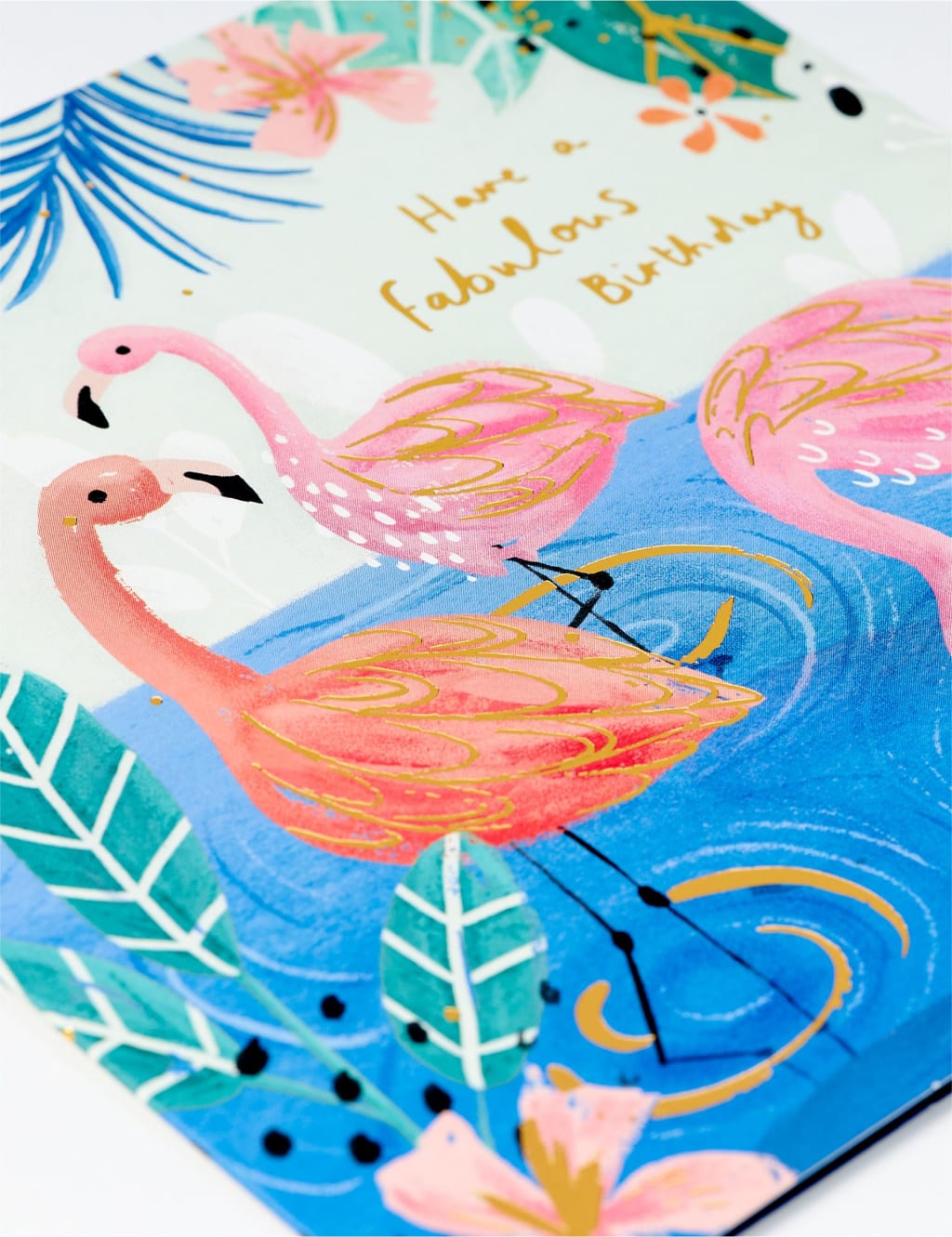 Contemporary Fabulous Flamingo Birthday Card 3 of 3